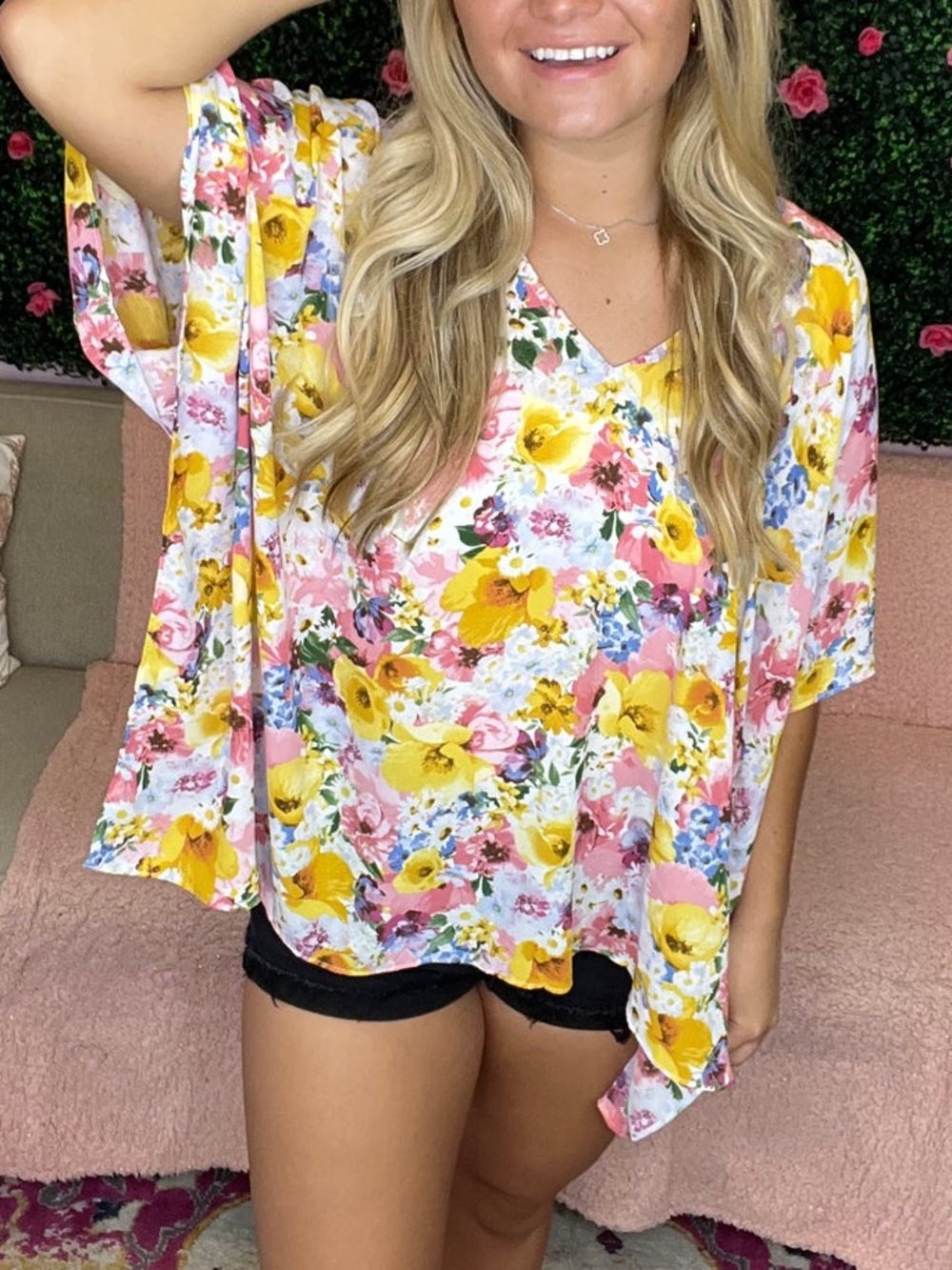 Buddy Love North Floral Tunic Top Large